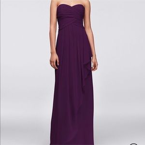 David’s Bridal Plum Gown/Dress Size 2